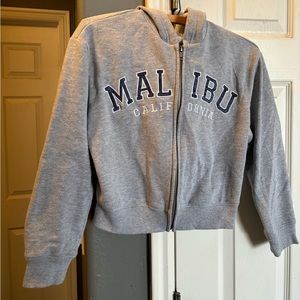 Malibu Girls Zip Up Hooded Jacket